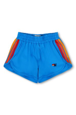 5 STRIPE KIDS FLEX JOGGER SHORT - NEON BLUE