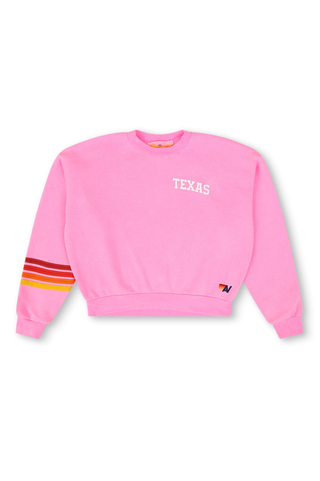 UNIVERSITY OF TEXAS RUGBY STITCH CREW SWEATSHIRT RELAXED - NEON PINK - Image 4