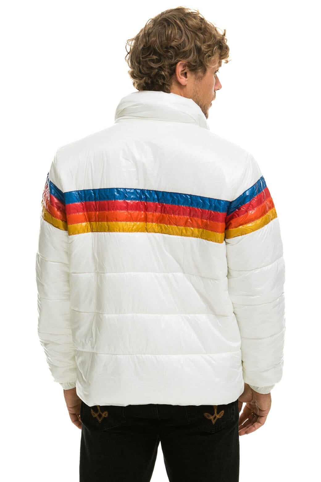 4 STRIPE LUXE TRAVELER JACKET - GLOSSY WHITE - Image 5