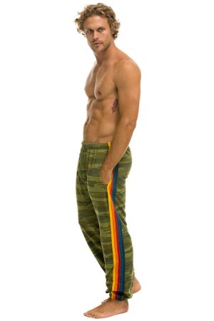 5 STRIPE SWEATPANTS - CAMO