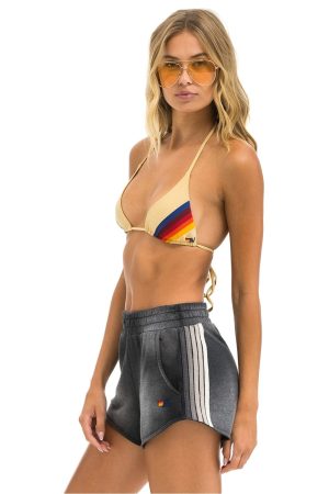 5 STRIPE POCKET CLUB SHORTS - FADED SMOKE