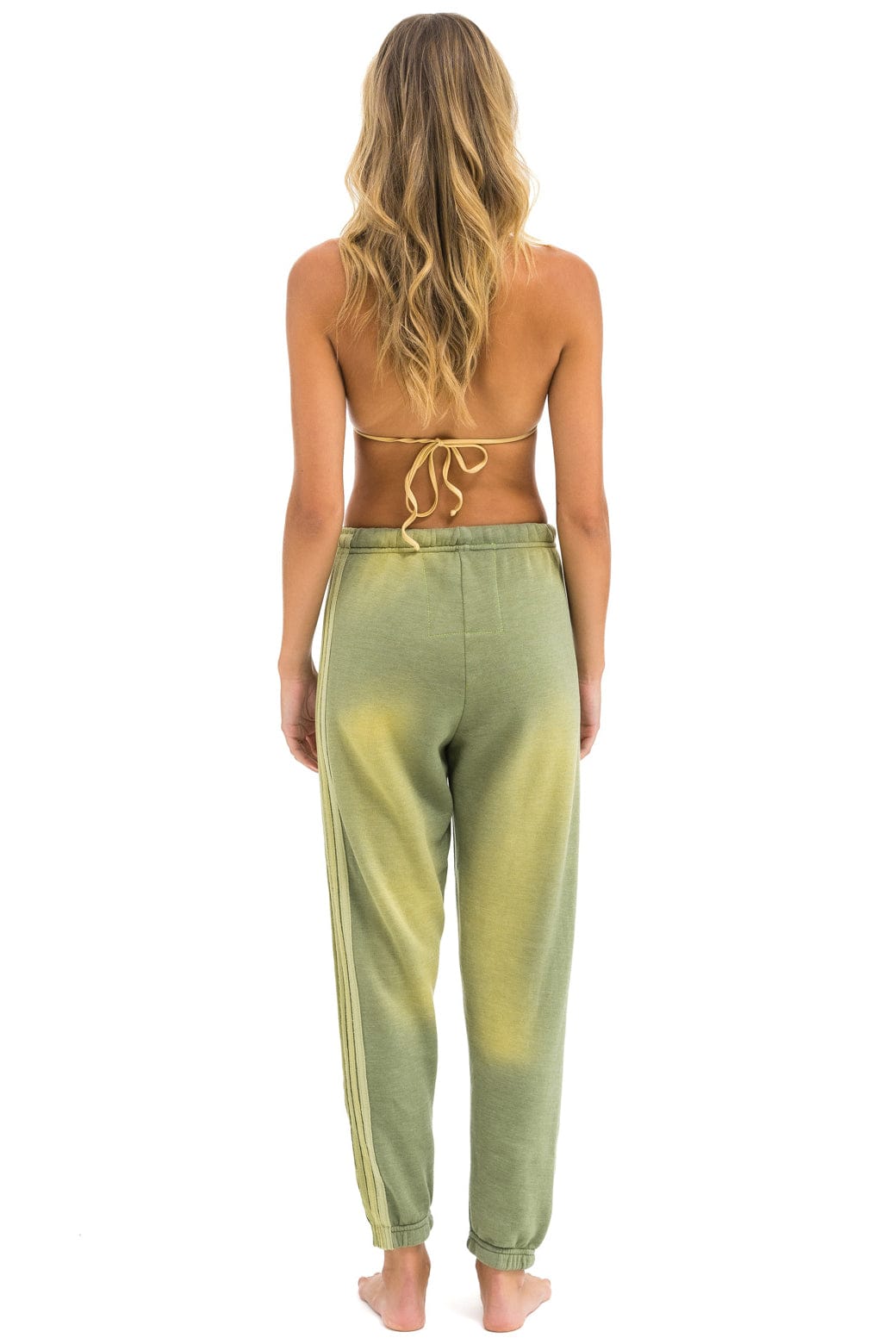 5 STRIPE SWEATPANTS - FADED ARMY - Image 3