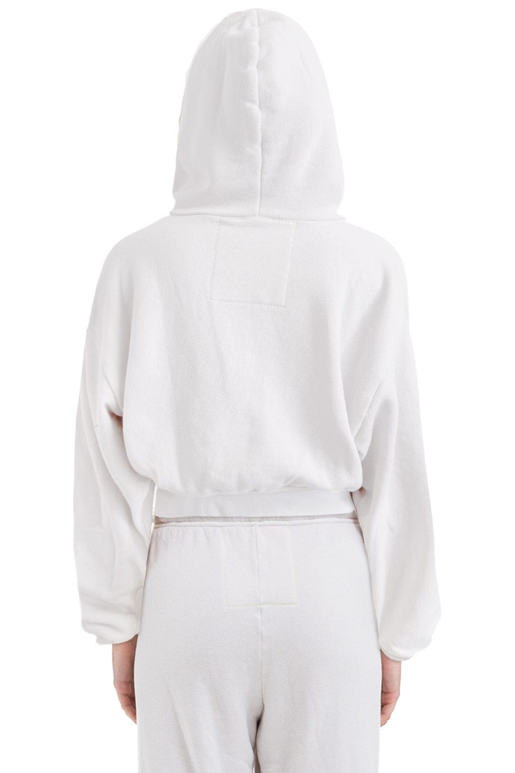 SUNSET PATCH RELAXED CROPPED ZIP HOODIE - DOVE - Image 2