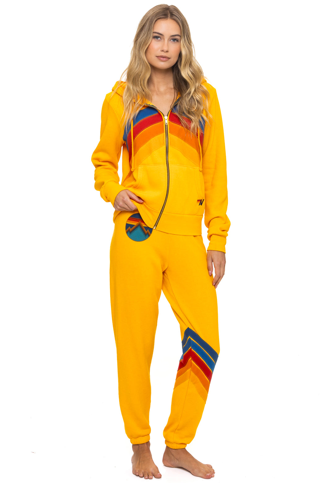 ALL SEASONS CIRCLE CHEVRON SWEATPANTS - GOLD - Image 4