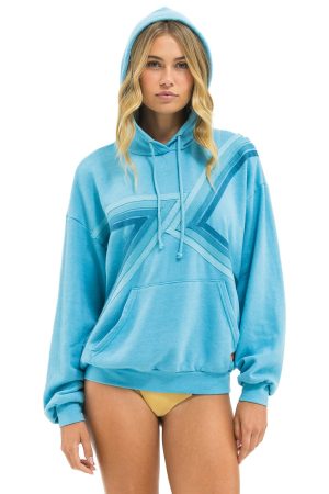 BLAZE PULLOVER HOODIE RELAXED - AQUA // AQUA