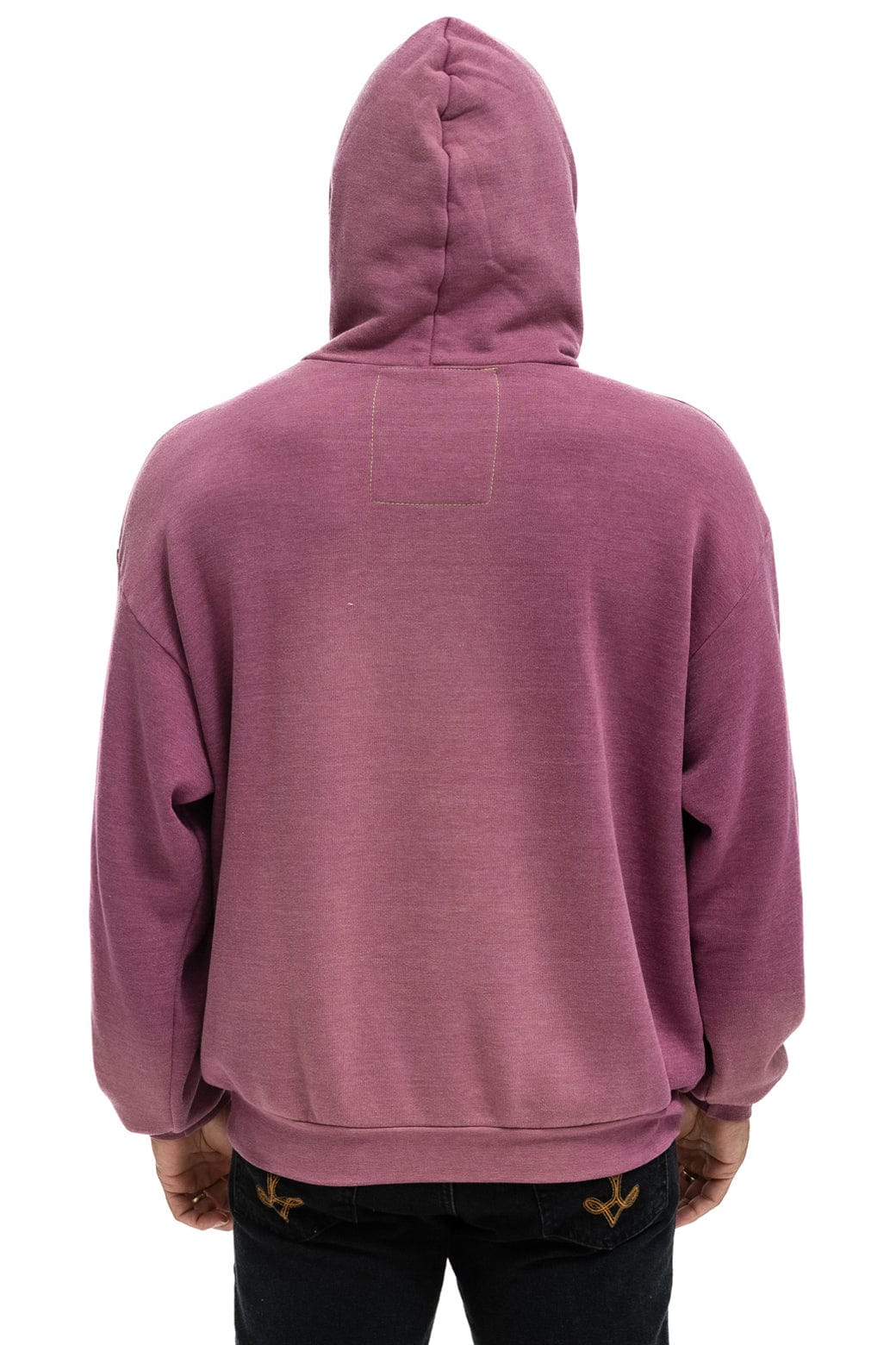 BOLT BULLSEYE PATCH PULLOVER RELAXED HOODIE - FADED BERRY - Image 10