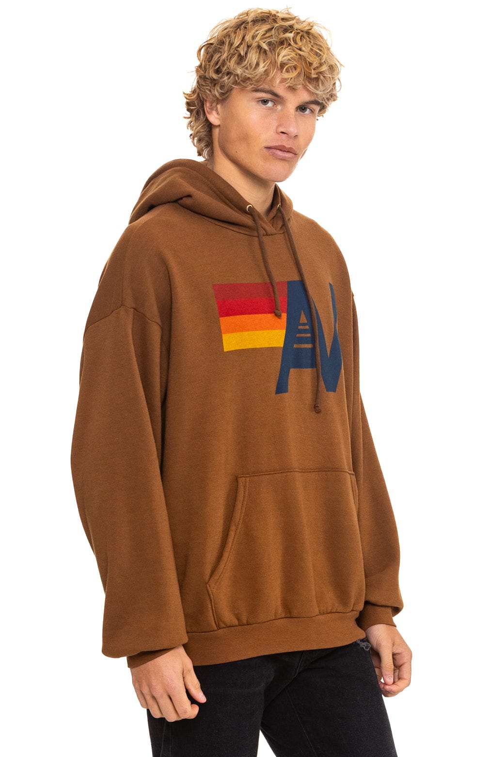 LOGO PULLOVER RELAXED HOODIE - CINNAMON - Image 8