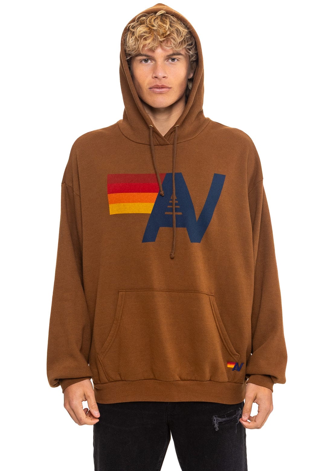 LOGO PULLOVER RELAXED HOODIE - CINNAMON - Image 2