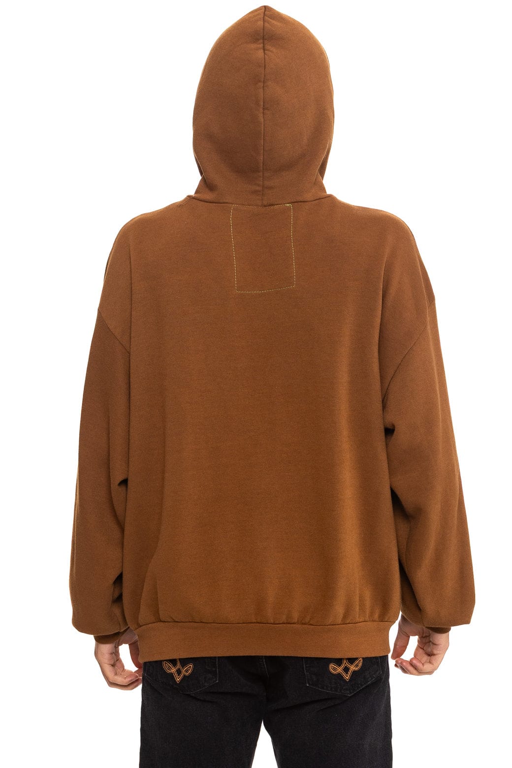 LOGO PULLOVER RELAXED HOODIE - CINNAMON - Image 10