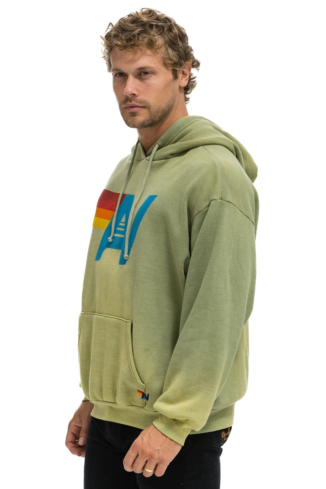 VINTAGE LOGO RELAXED PULLOVER HOODIE - FADED ARMY - Image 8
