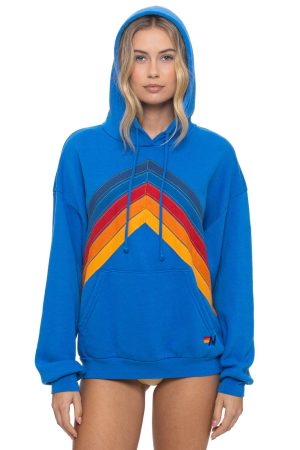MOUNTAIN STITCH CHEVRON PULLOVER HOODIE RELAXED - ADVENTURE BLUE
