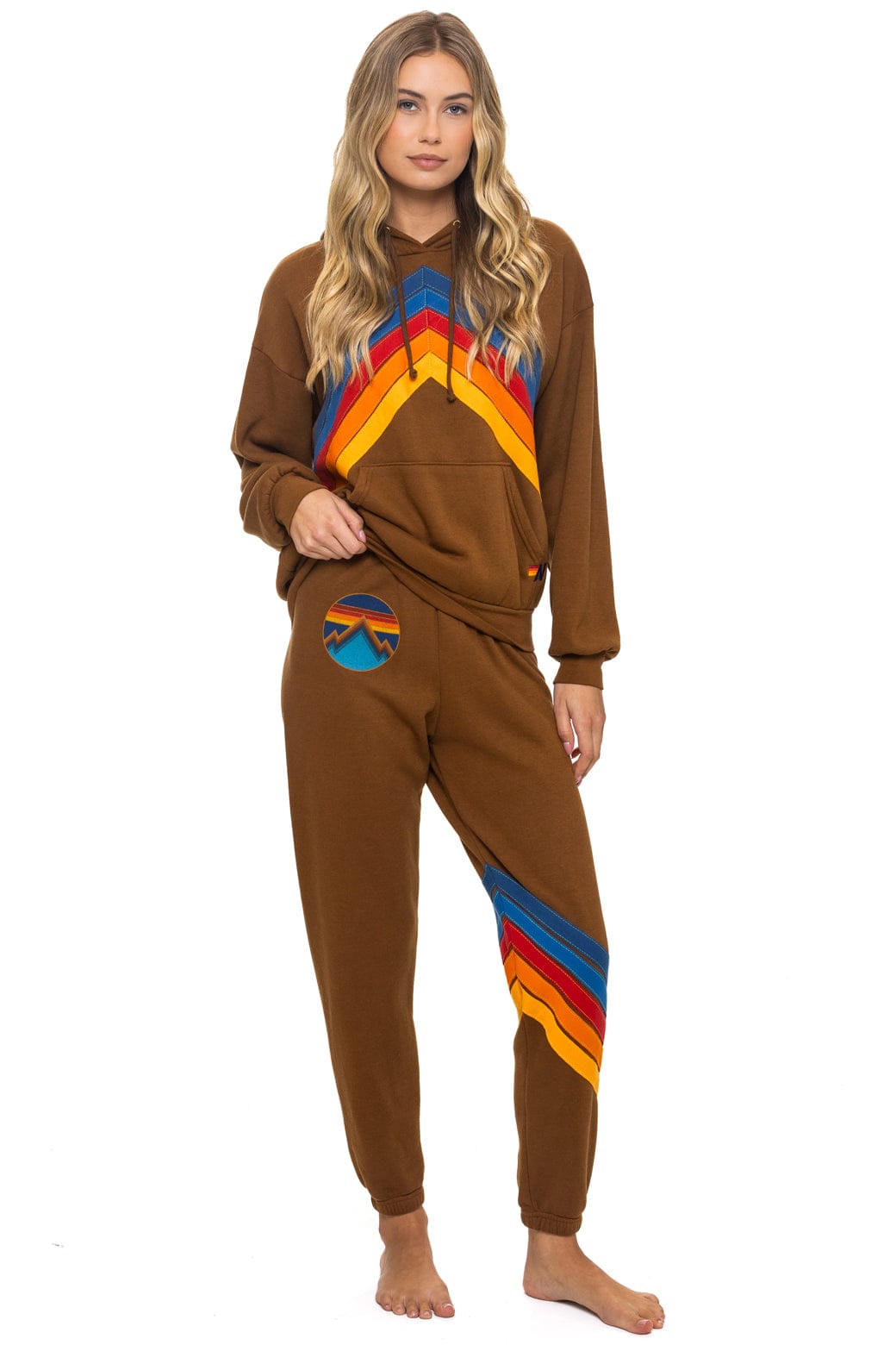 MOUNTAIN STITCH CHEVRON PULLOVER HOODIE RELAXED - CINNAMON - Image 3