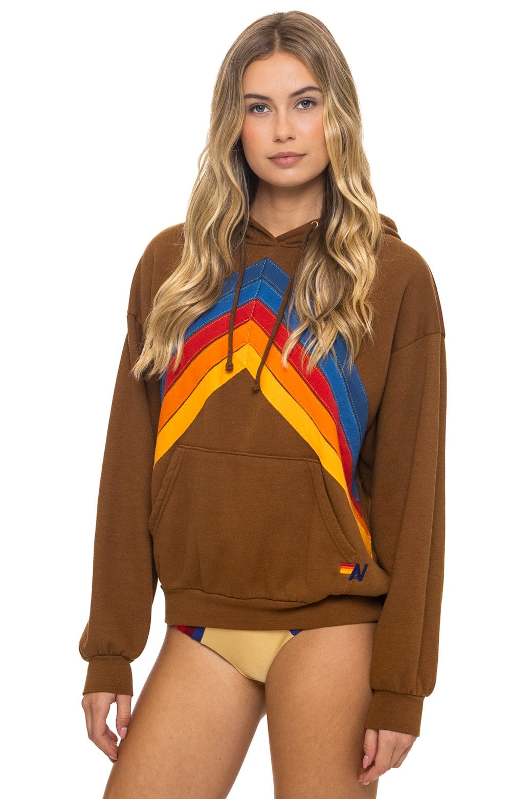 MOUNTAIN STITCH CHEVRON PULLOVER HOODIE RELAXED - CINNAMON - Image 4
