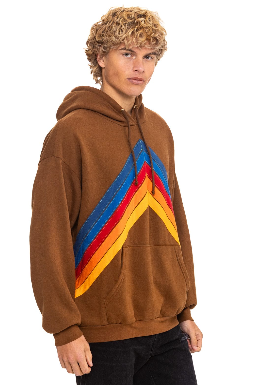 MOUNTAIN STITCH CHEVRON PULLOVER HOODIE RELAXED - CINNAMON - Image 9