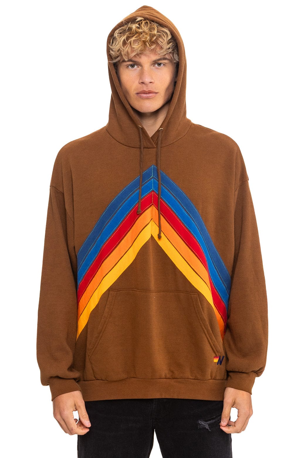 MOUNTAIN STITCH CHEVRON PULLOVER HOODIE RELAXED - CINNAMON - Image 2
