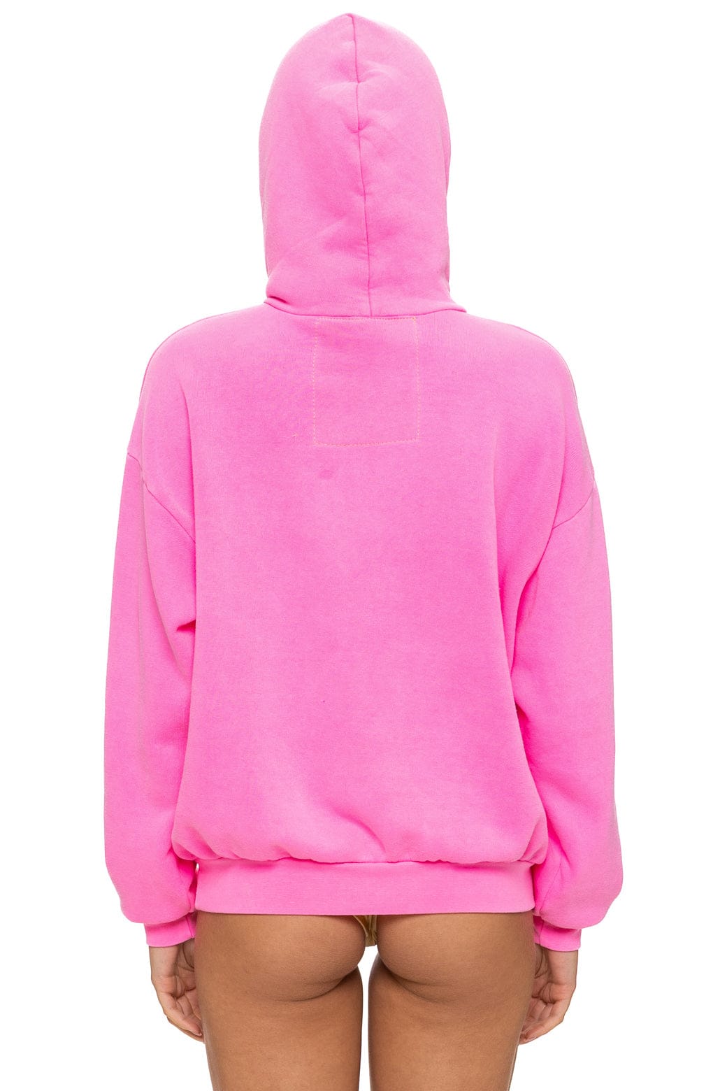 MOUNTAIN STITCH CHEVRON PULLOVER HOODIE RELAXED - NEON PINK - Image 6