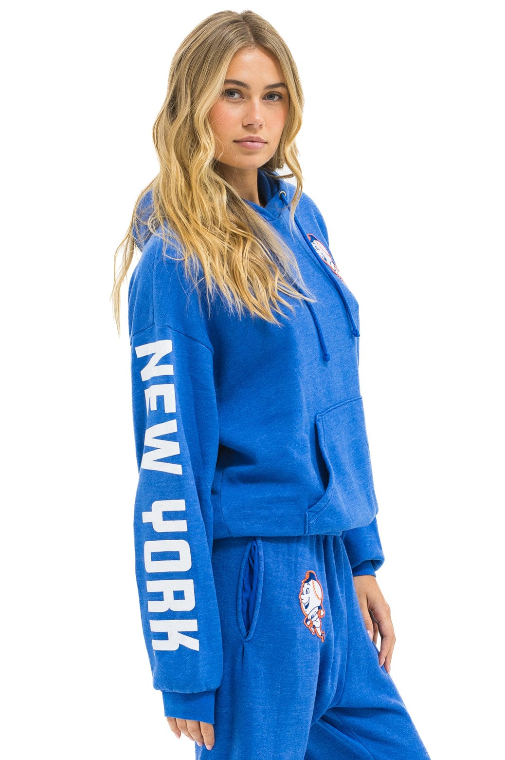 NY METS RELAXED PULLOVER HOODIE - BLUE - Image 3
