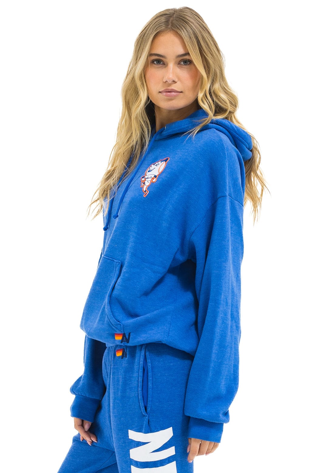 NY METS RELAXED PULLOVER HOODIE - BLUE - Image 9