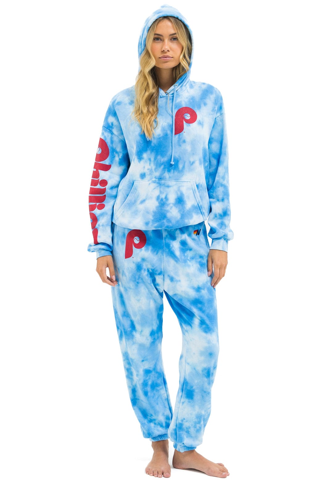 PHILLIES HAND DYED SWEATPANTS - TIE DYE BLUE - Image 2