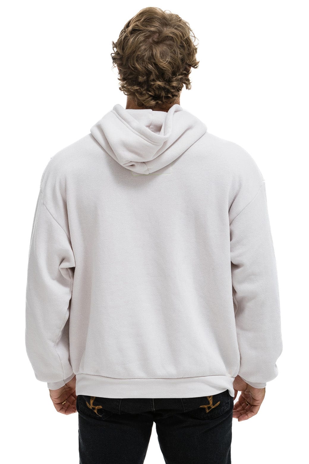 WAVE STRIPE 4 PULLOVER HOODIE RELAXED - DOVE // CHARCOAL - Image 9