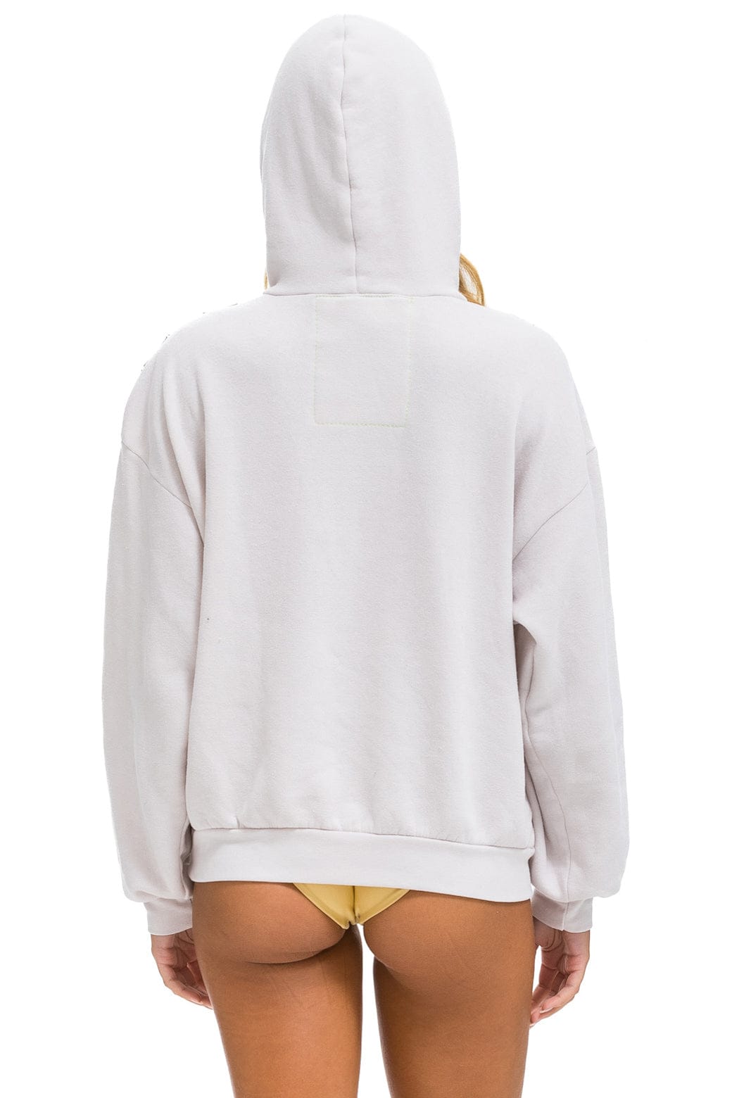 WAVE STRIPE 4 PULLOVER HOODIE RELAXED - DOVE // CHARCOAL - Image 8