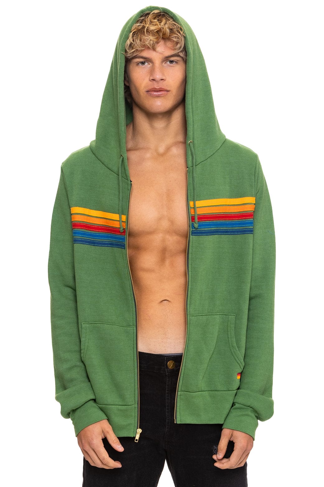 5 STRIPE HOODIE - PALM - Image 2