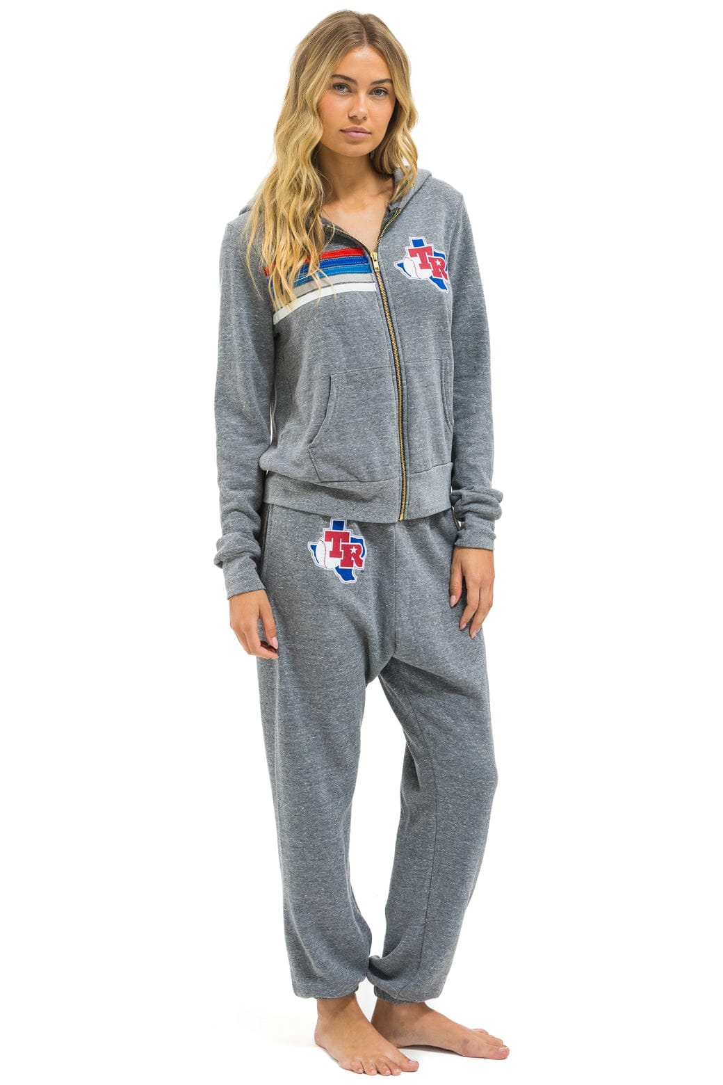 TEXAS RANGERS 5 STRIPE UNISEX SWEATPANTS - HEATHER // USA - Image 7