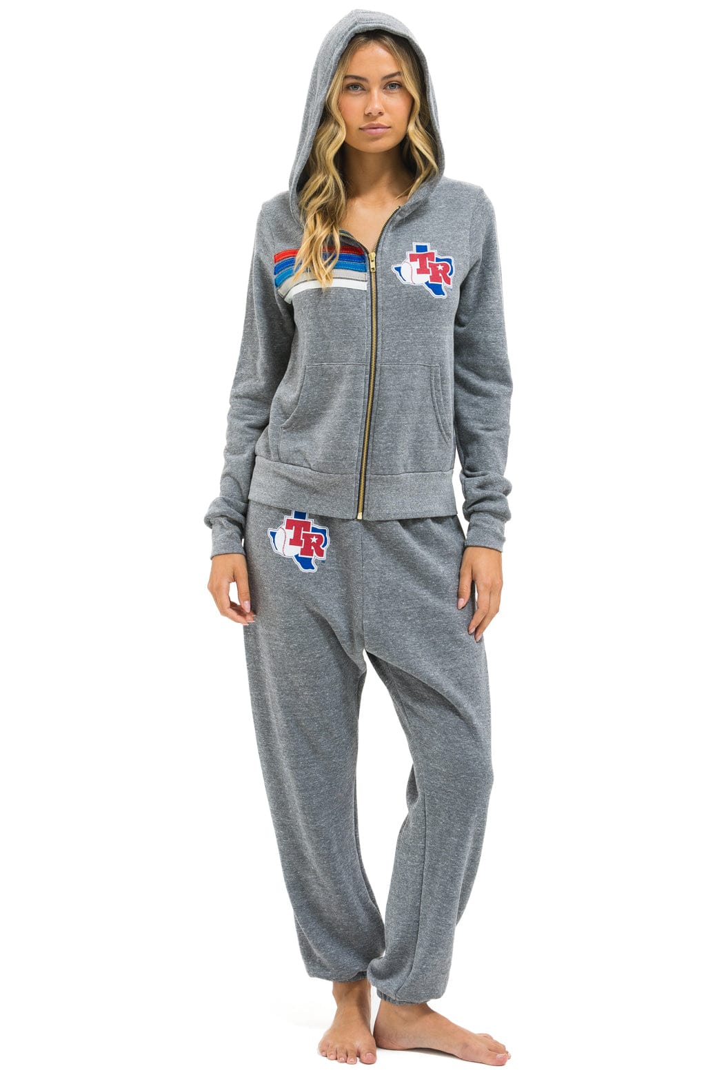 TEXAS RANGERS 5 STRIPE UNISEX SWEATPANTS - HEATHER // USA - Image 2