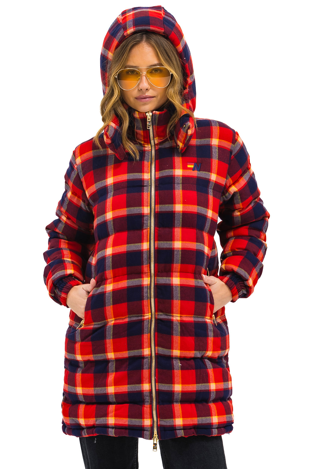 PLAID UNISEX LONG TREKKER JACKET - RUGBY PLAID - Image 5