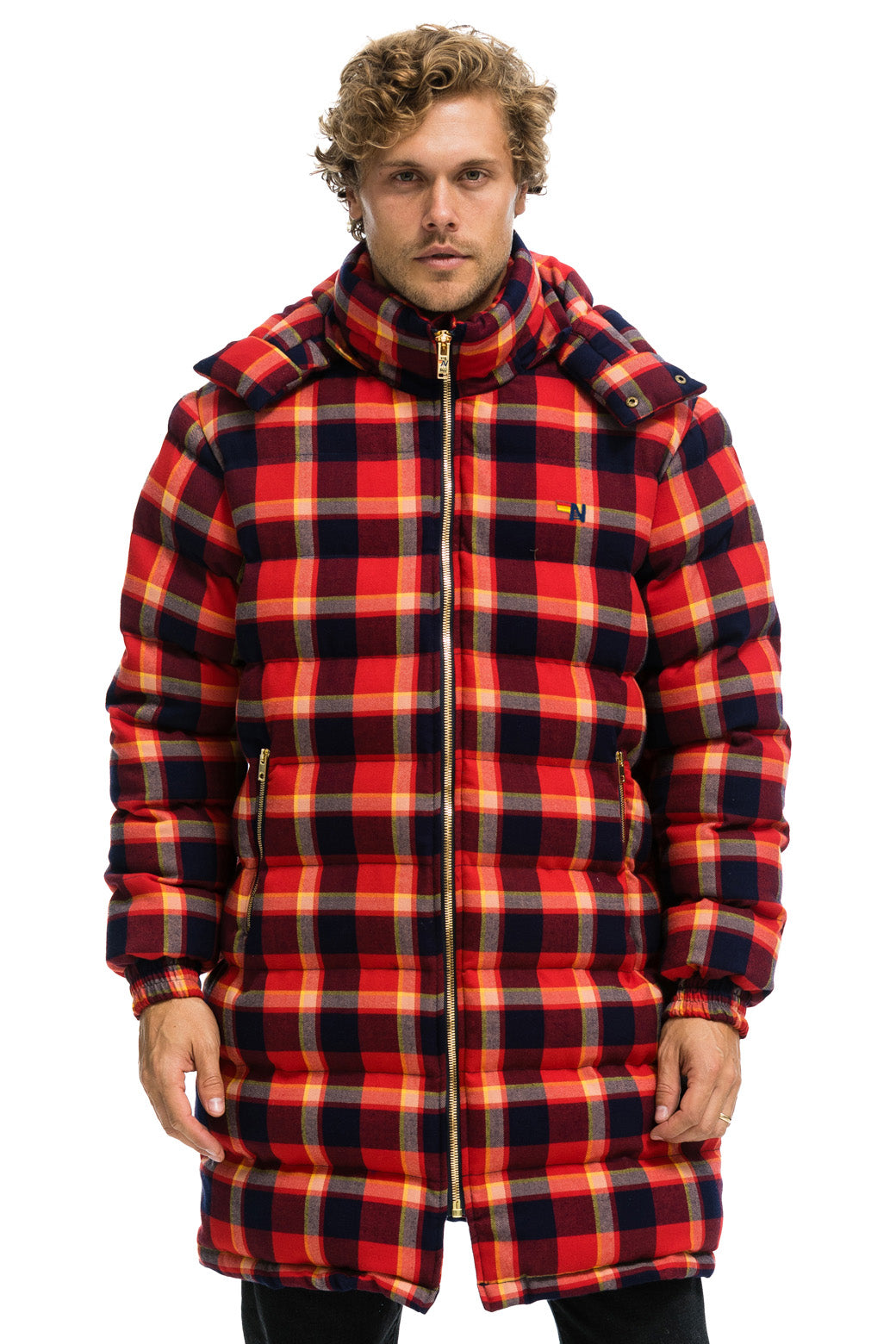 PLAID UNISEX LONG TREKKER JACKET - RUGBY PLAID - Image 2