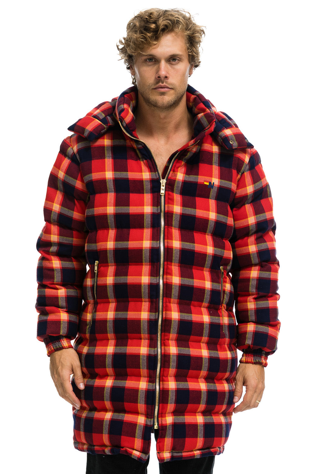 PLAID UNISEX LONG TREKKER JACKET - RUGBY PLAID - Image 6