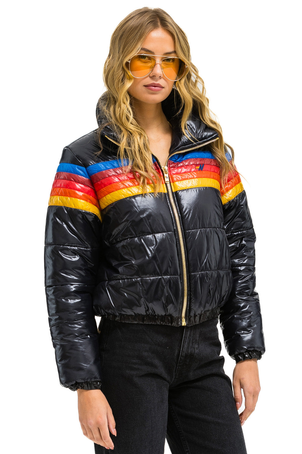 5 STRIPE APRES JACKET - GLOSSY BLACK - Image 3