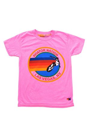 KID'S AVIATOR NATION LAS VEGAS TEE - NEON PINK