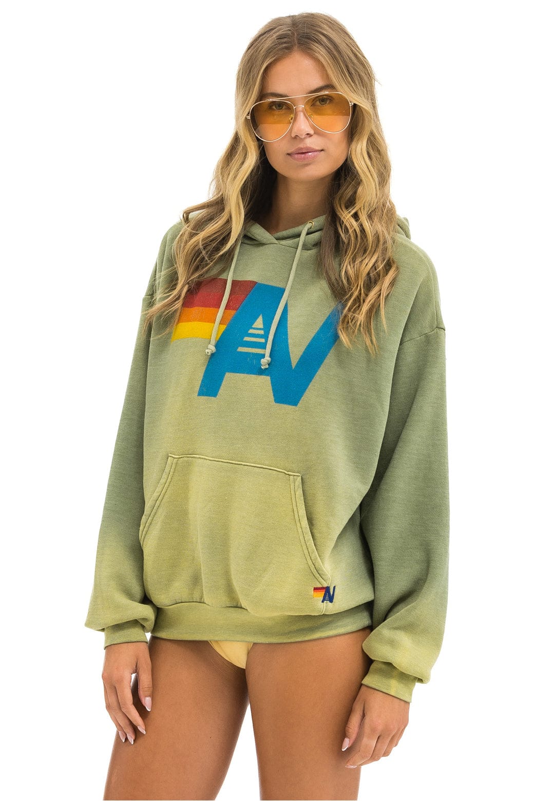 VINTAGE LOGO RELAXED PULLOVER HOODIE - FADED ARMY - Image 7