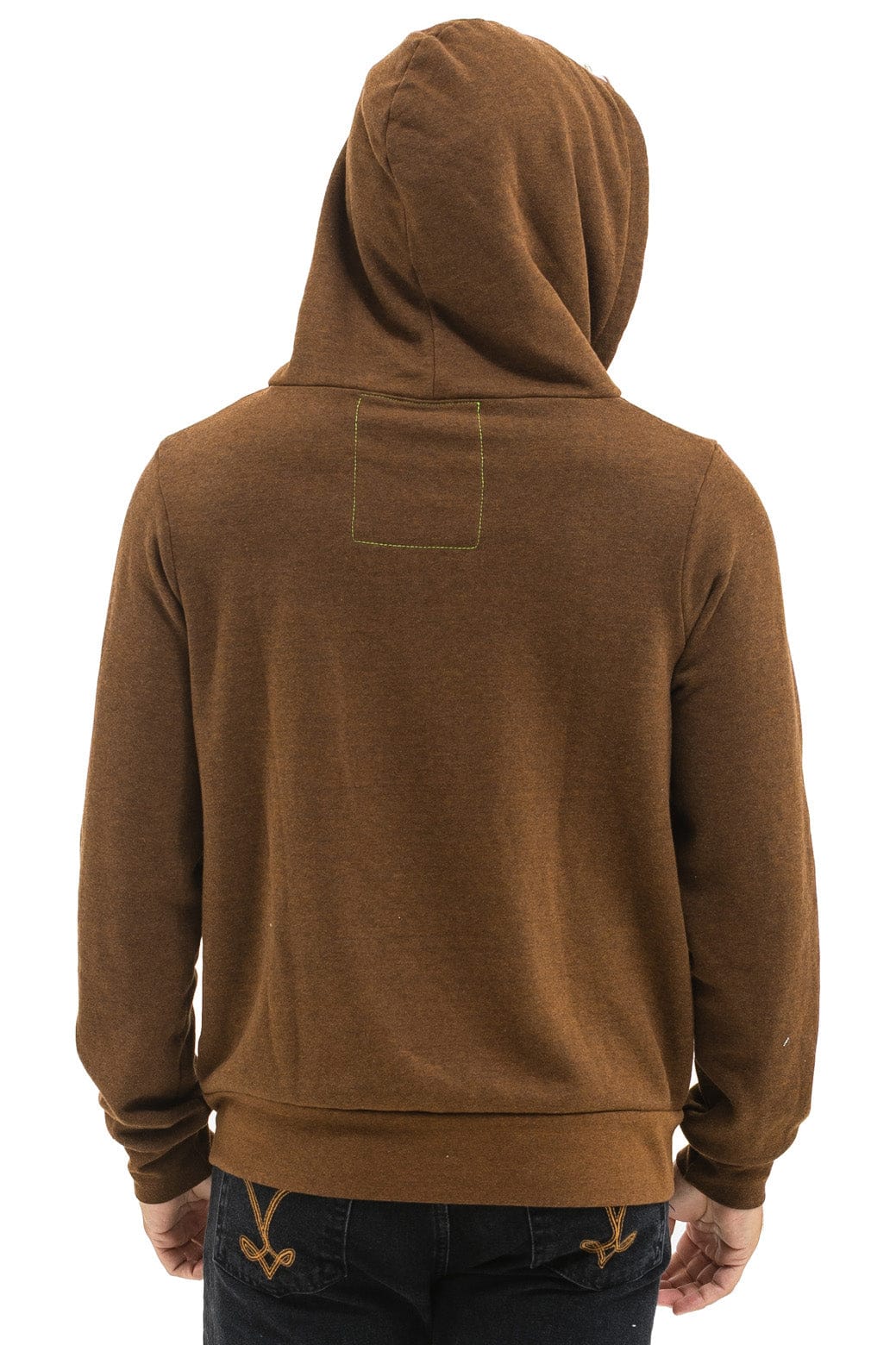 5 STRIPE HOODIE - CHOCOLATE // RAINBOW WHITE - Image 4