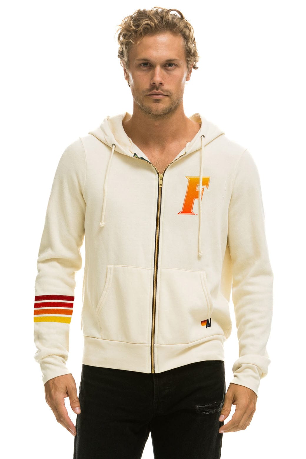 UNIVERSITY OF FLORIDA GATORS ZIP HOODIE - VINTAGE WHITE - Image 3