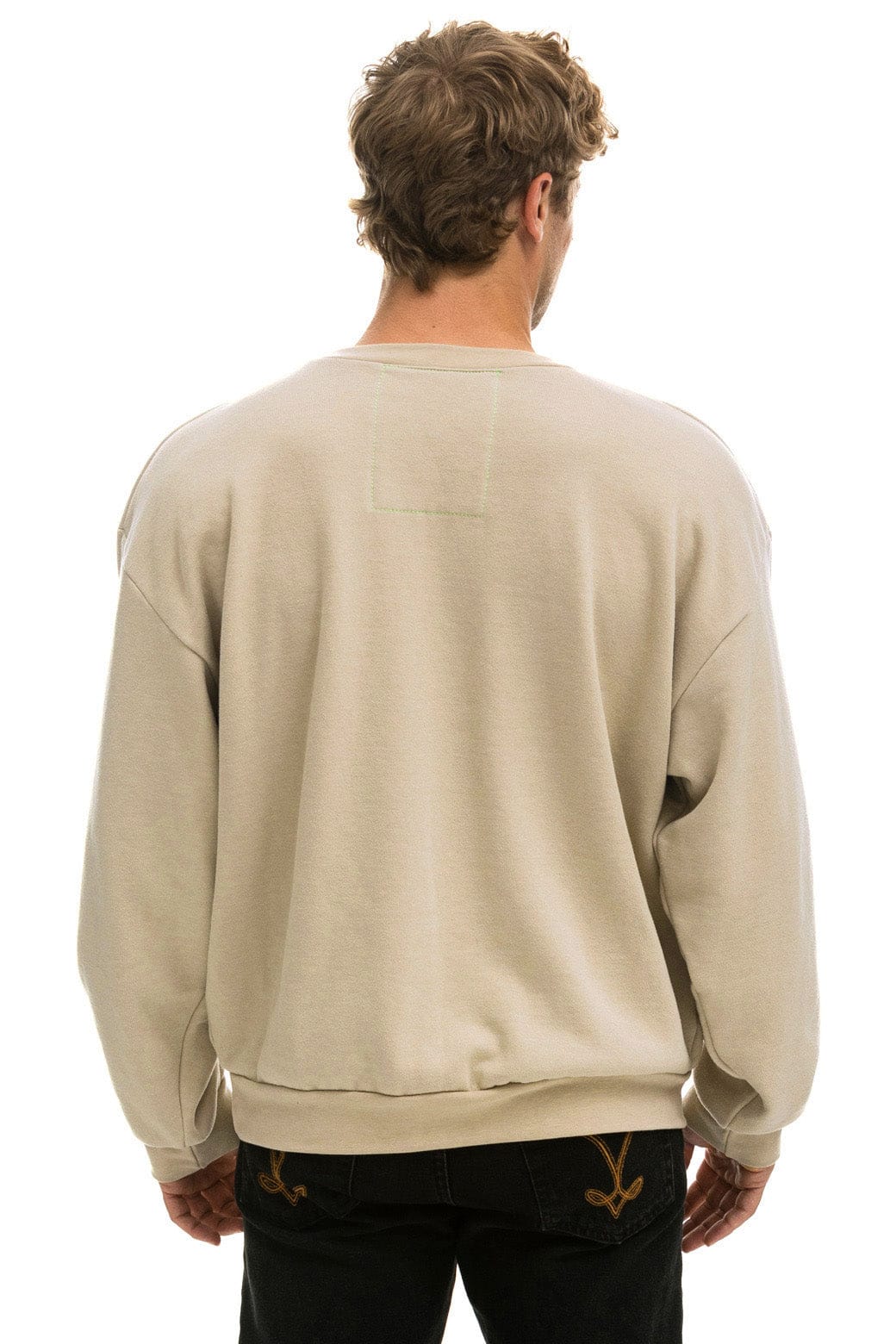 BOLT HEART RELAXED CREW SWEATSHIRT - SAND - Image 4