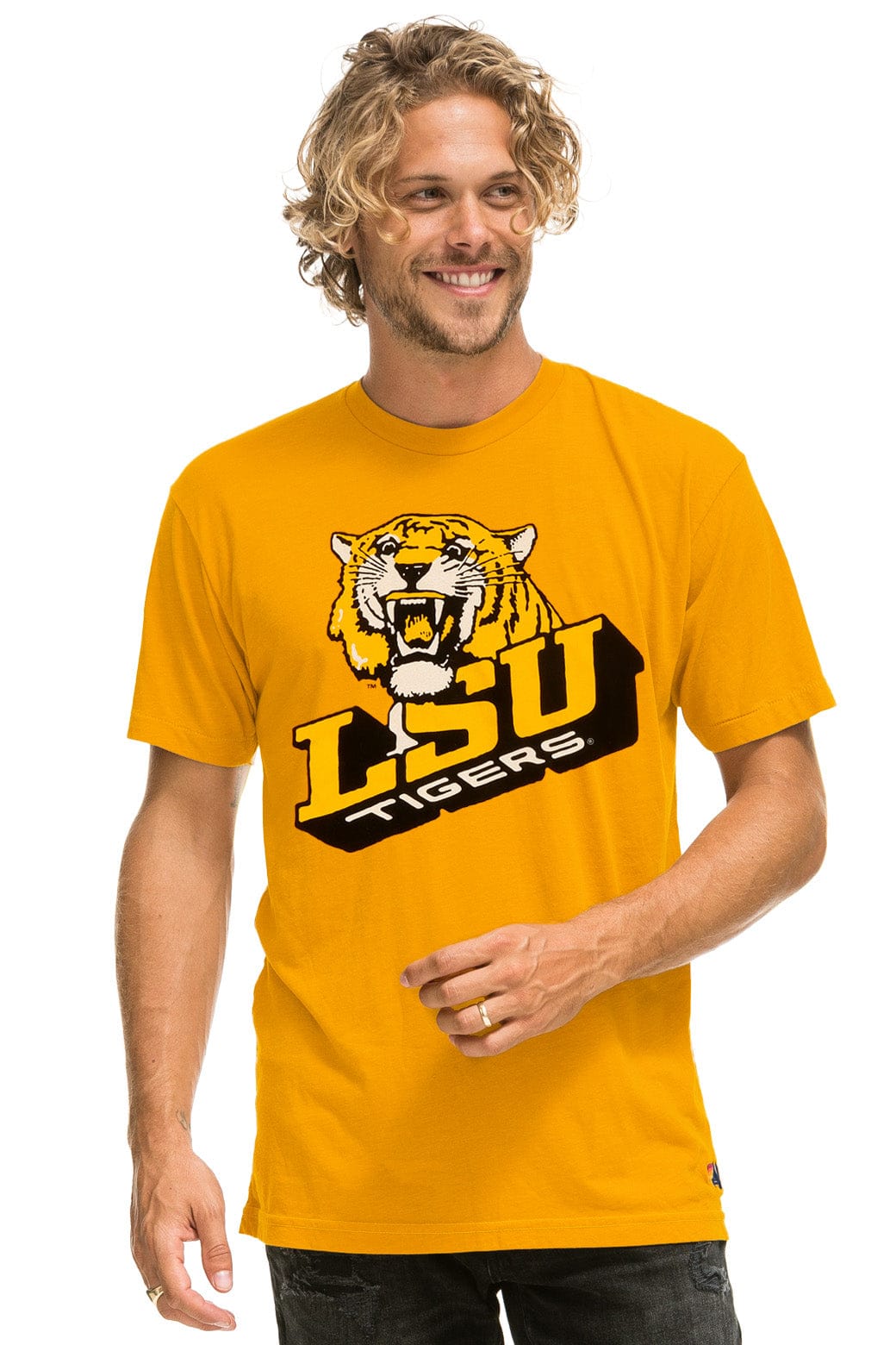 LSU BOLT CREW TEE SHIRT - GOLD - Image 2