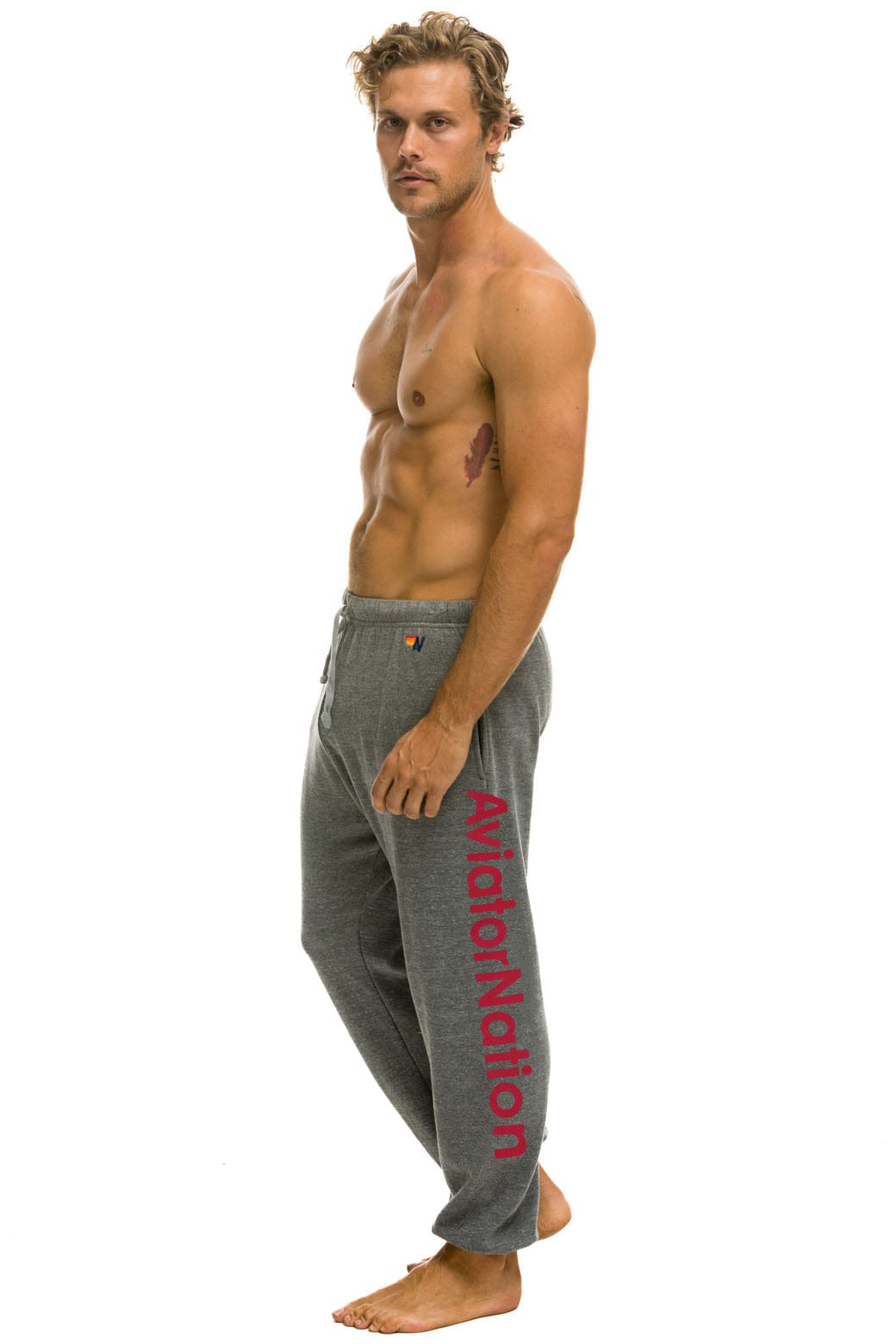 UNIVERSITY OF ALABAMA UNISEX POCKET SWEATPANTS - HEATHER GREY - Image 3