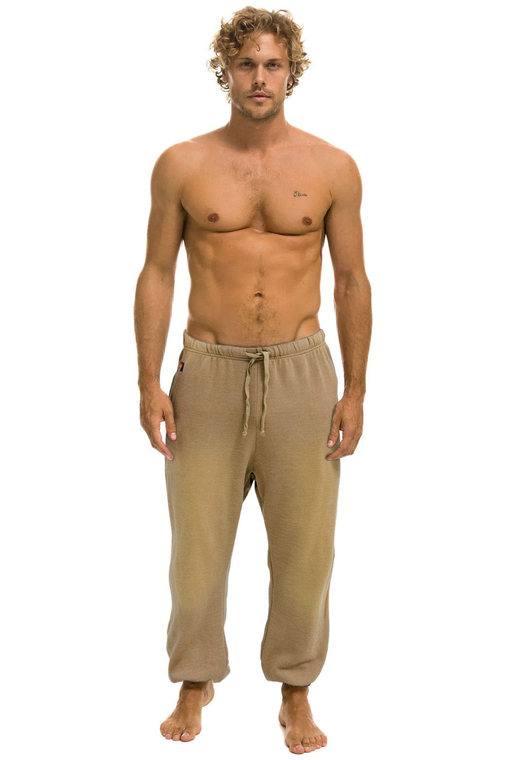BOLT STITCH SWEATPANTS - FADED TAN - Image 2