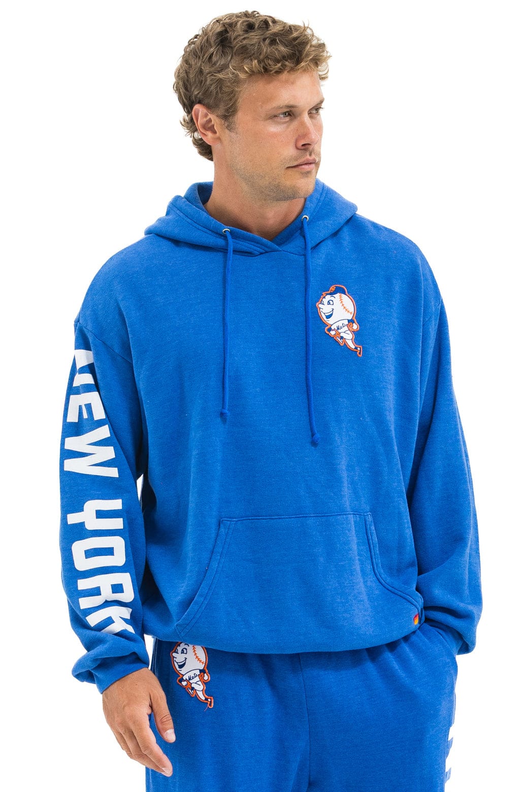 NY METS RELAXED PULLOVER HOODIE - BLUE - Image 2