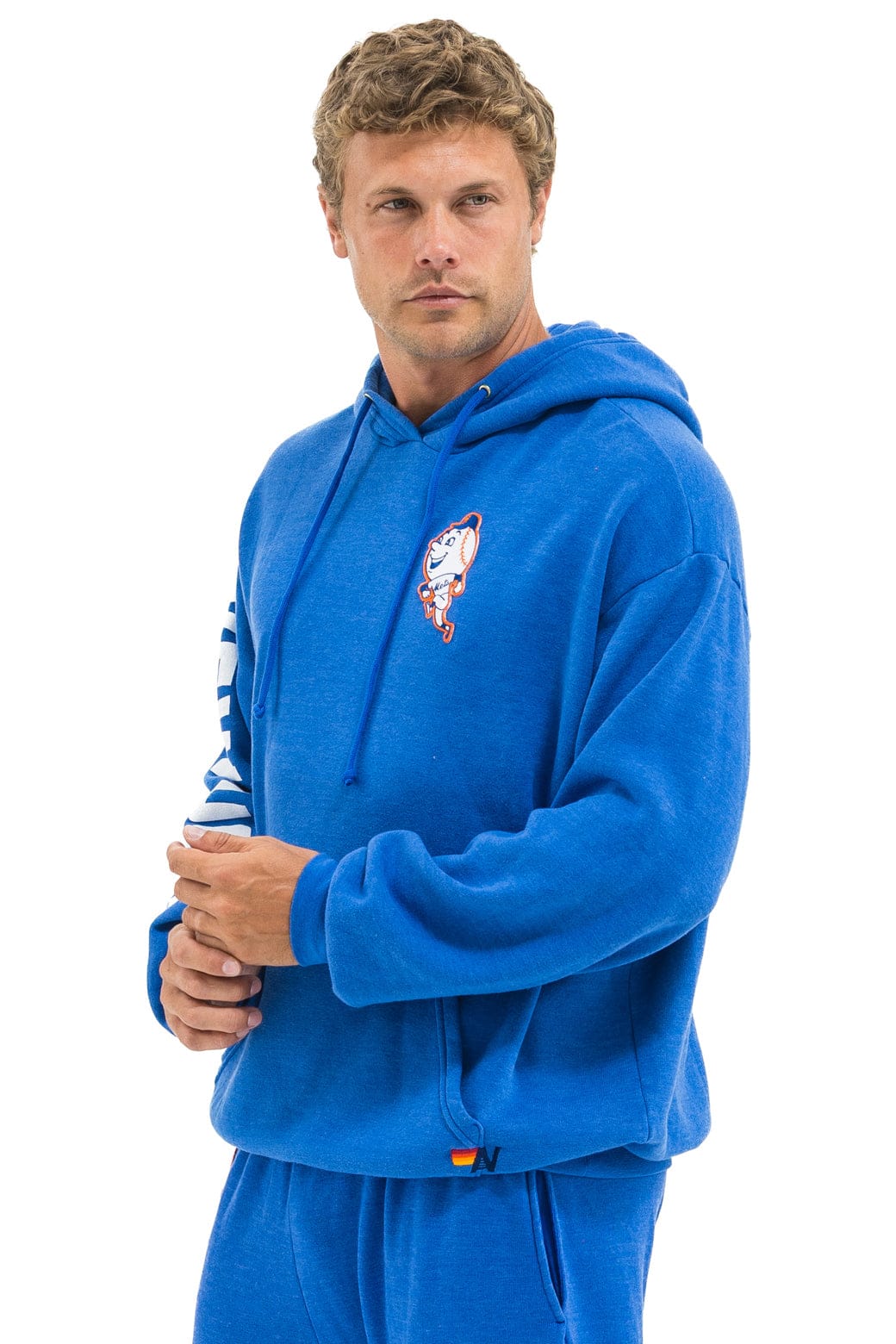 NY METS RELAXED PULLOVER HOODIE - BLUE - Image 6