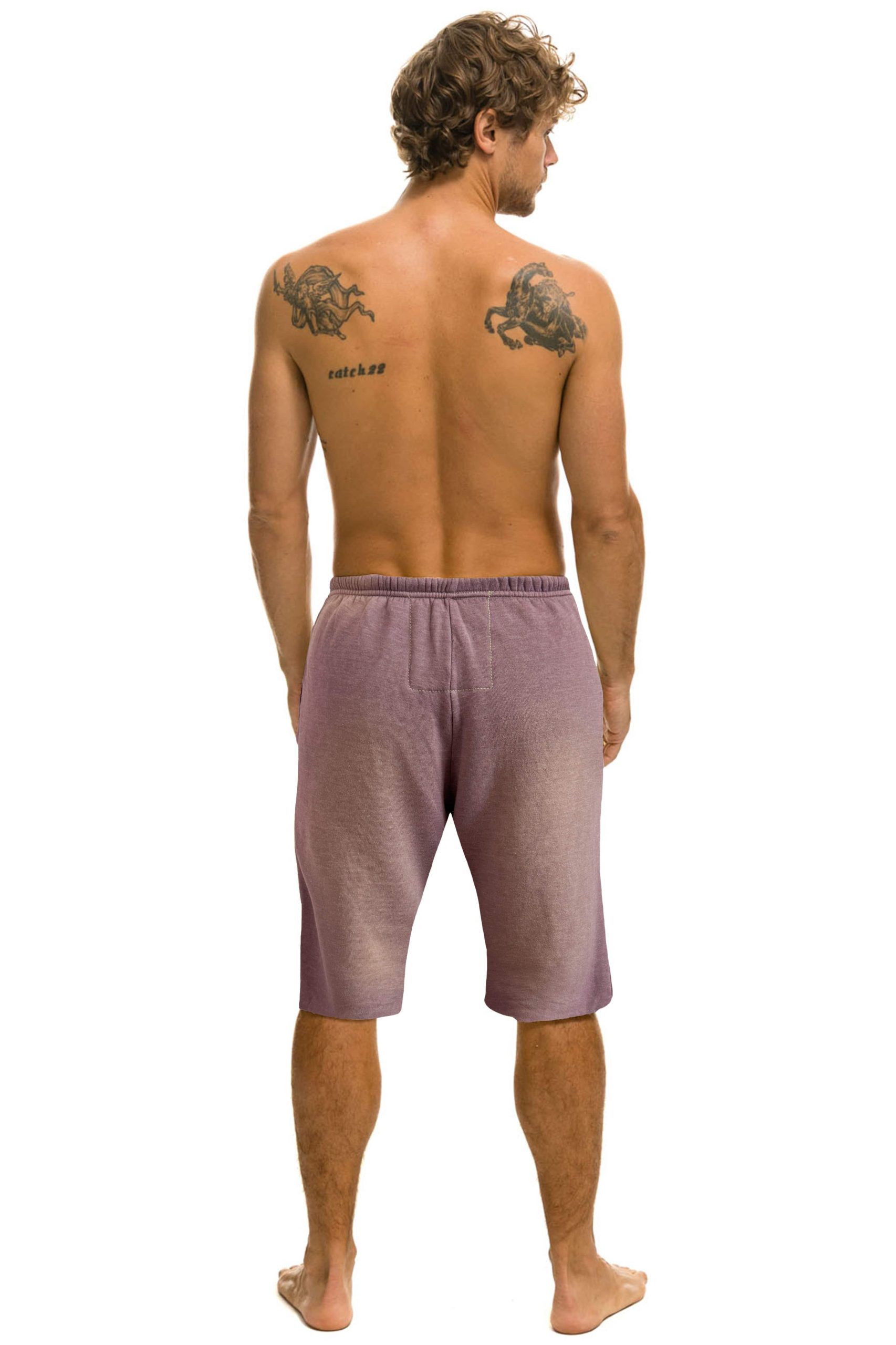 VINTAGE LOGO MENS SWEATSHORTS - FADED MOCHA - Image 2