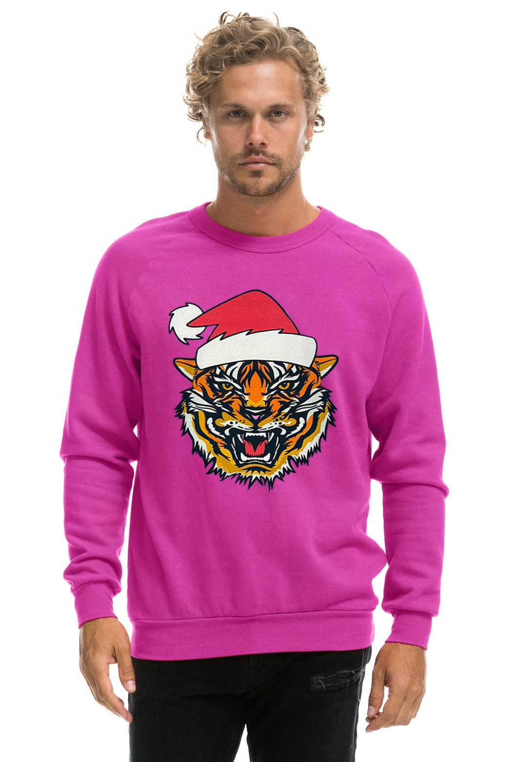 SANTA TIGER SWEATSHIRT - MAGENTA - Image 2