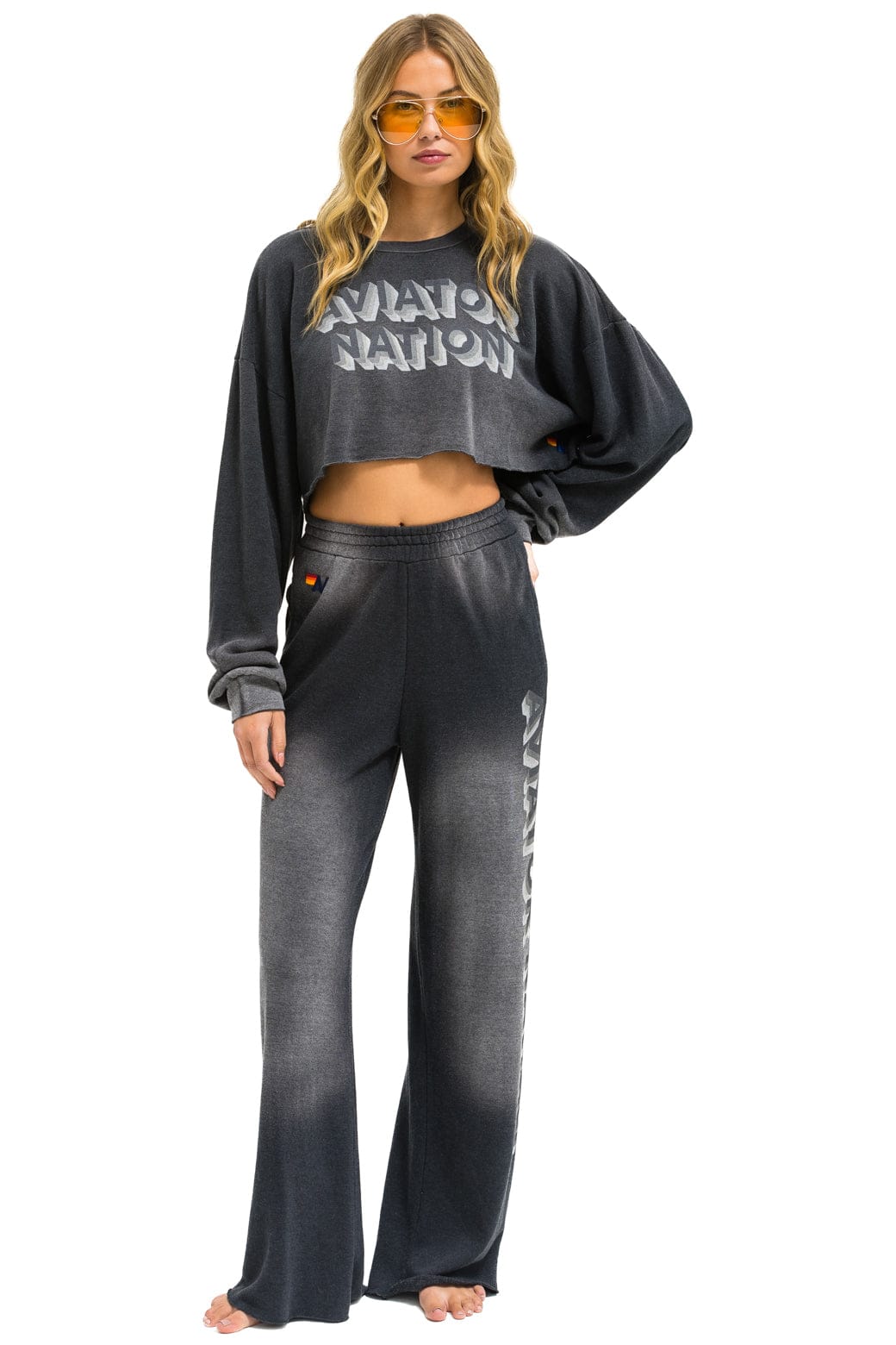AN 3D WIDE LEG POCKET SWEATPANTS - FADED SMOKE - Image 6