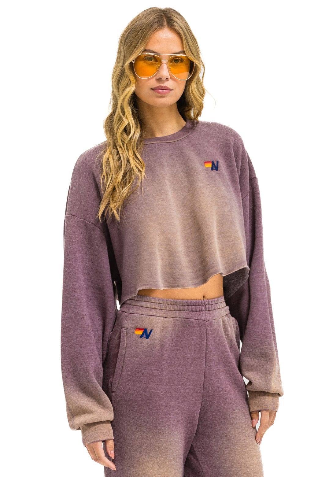 ESSENTIAL CROPPED CREW SWEATSHIRT RELAXED - FADED MOCHA - Image 2