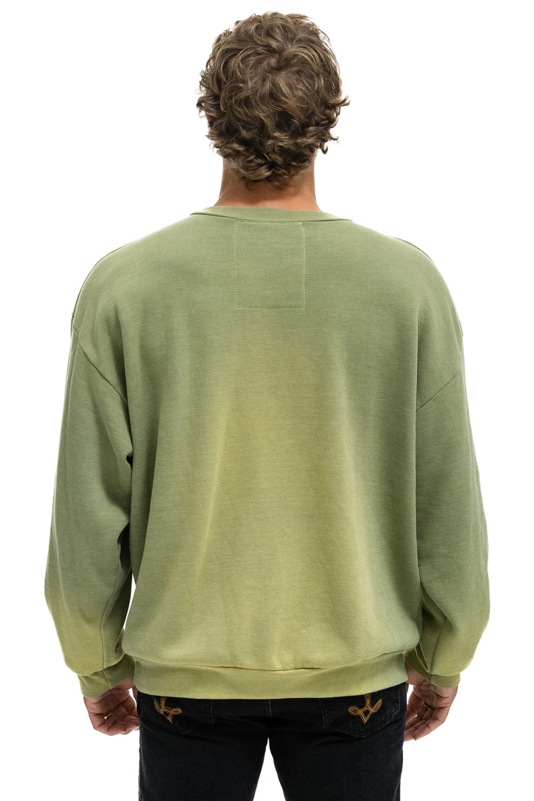 BOLT STITCH 2 RELAXED CREW SWEATSHIRT - FADED ARMY - Image 8