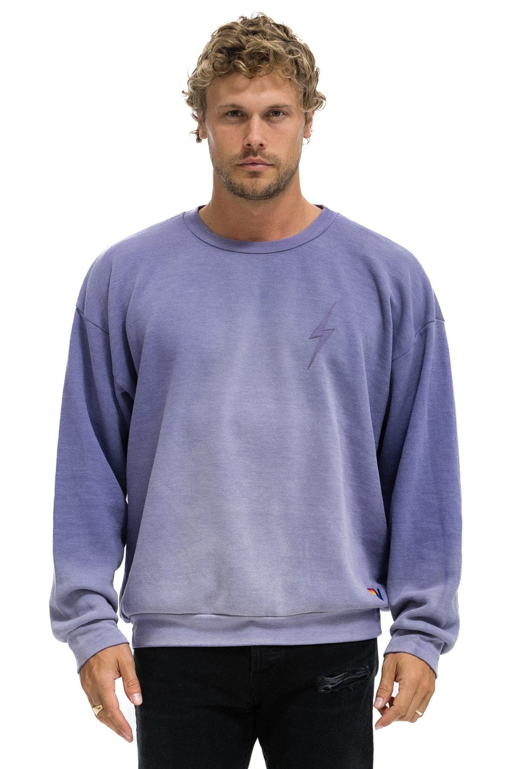 BOLT STITCH 2 RELAXED CREW SWEATSHIRT - FADED GRAPE - Image 2