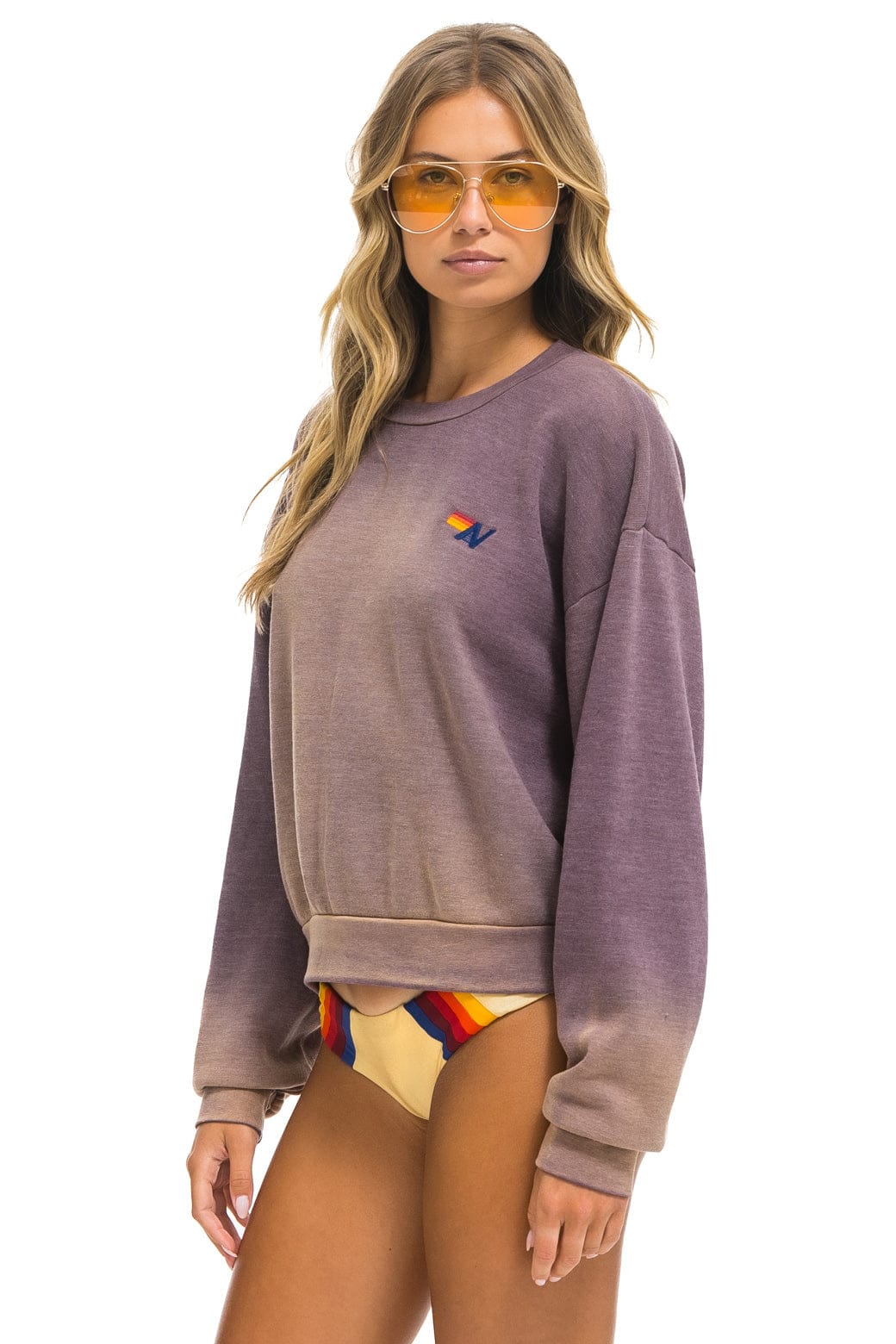 ESSENTIAL RELAXED CREW SWEATSHIRT - FADED MOCHA - Image 3