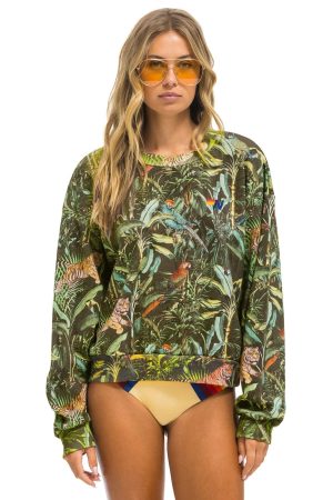 JUNGLE RELAXED CREW SWEATSHIRT - VINTAGE CHARCOAL